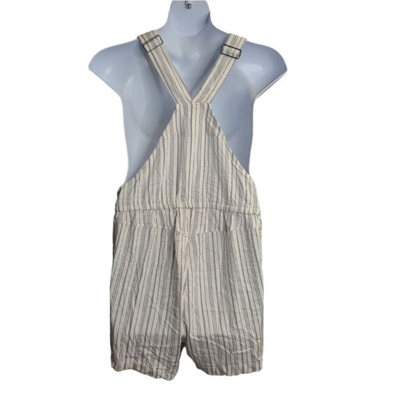 NEW Torrid white multi stripe rayon twill shortall with drawstring waist 1X‎ - Picture 4 of 11